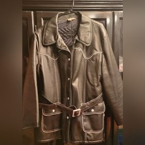 Vintage faux leather coat